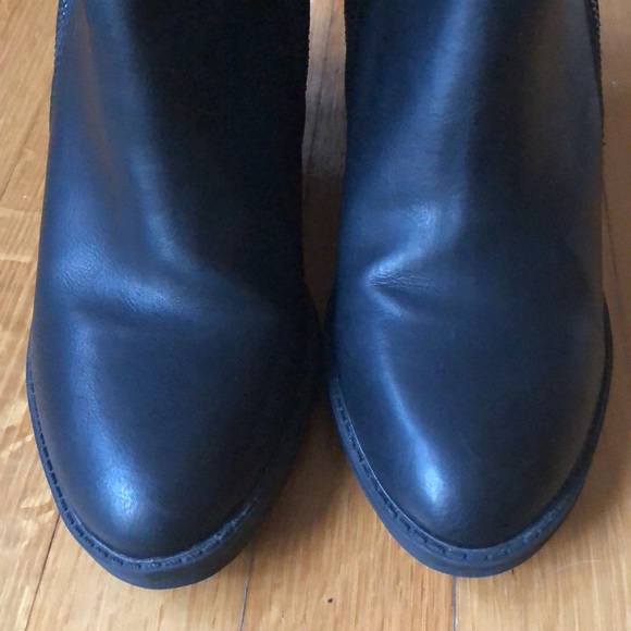 Dolce Vita DV Black Vegan zipper block heel booties, all man made materials, 8 - Picture 7 of 11